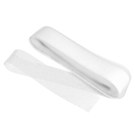BangBoom 2 Inch Wide 50 Yards Stiff Horsehair Braid for Sewing, Polyester Horsehair Braid Wedding Dress Dance, Crinoline Fabric for Boning Hat Skirt Gowns Shaping Trimming Accessories (White, 1PC)