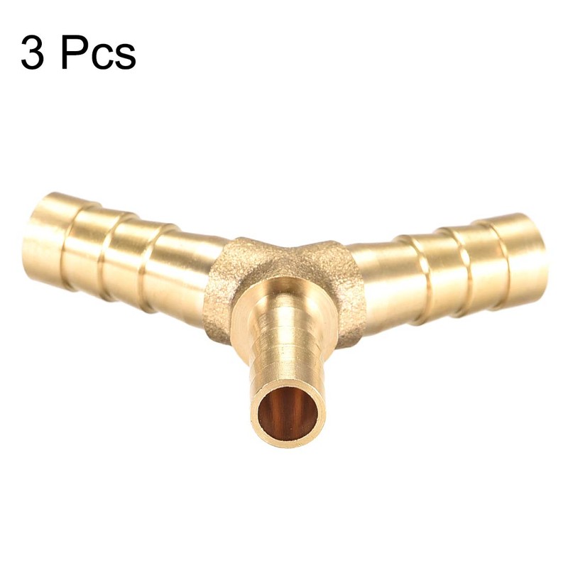 sourcing map 8mm x 6mm x 8mm Hose ID Brass