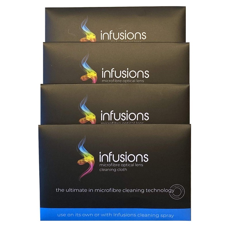 infusions Microfibre Optical Lens Cleaning Cloth x4 Pack