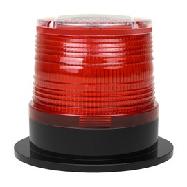 Aolyty Solar Strobe Warning Light with Strong Magnetic Base LED Warning Lamp Super Bright Solar Safety Flashing Light Waterproof for Construction, Traffic, Factory, Crane Tower, Dock (Red)