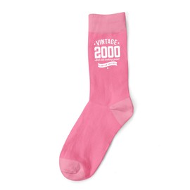 D Design Invent Print! 25th Birthday Gift Vintage Pink Ankle Socks Present for Women 25 Ladies Size 4-7