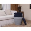 26"x20" Handcrafted Tall Cotton Rope Basket with Lid, Stylish Flagon
