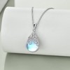 CRMAD Moonstone Teardrop Urn Necklaces for Ashes Sterling Silver Cremation