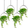 BOHUIZ 4Pcs Hanging Planter with Wood Base for Indoor Plants,