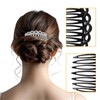 Wanmu 6 Pcs French Hair Side Combs, Plastic Twist Hair
