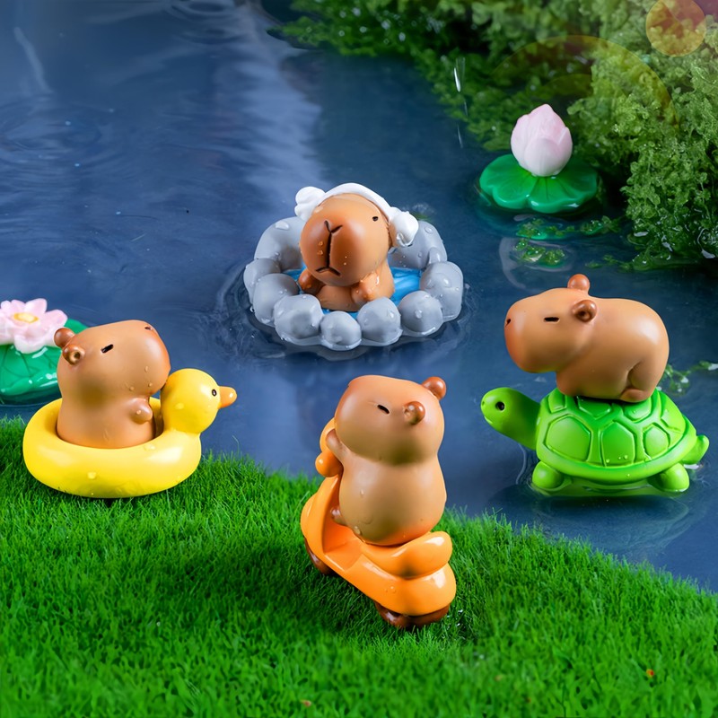 Capybara - Decoraciones para tartas de mini peces de pez
