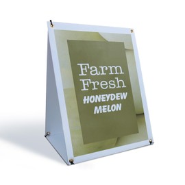 Farm Fresh Honeydew Sidewalk Sign 18 Inch x 24 Inch A-Frame Images On Both Sides | Sweet Melons, Farmer’s Market, Freshly Harvested | Made in USA