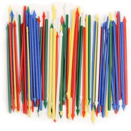 Pack of 200 Colorful Cocktail Spears, Plastic, Assorted Colors, 3.25" Long
