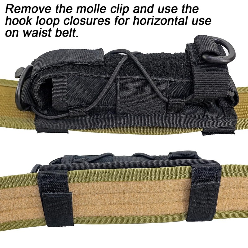 Depring Molle Flashlight Holster Adjustable Utility Tool Holder Heavy Duty