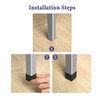 sourcingmap Furniture Angle Iron Foot Pads L Shaped Rubber Leg
