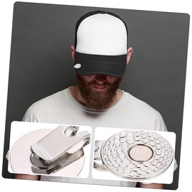 Kisangel 2pcs Zinc Alloy Golf Markers Hat Clips Outdoor Golf Supplies Stylish Design Easy to Attach to Hats Visors and Belts