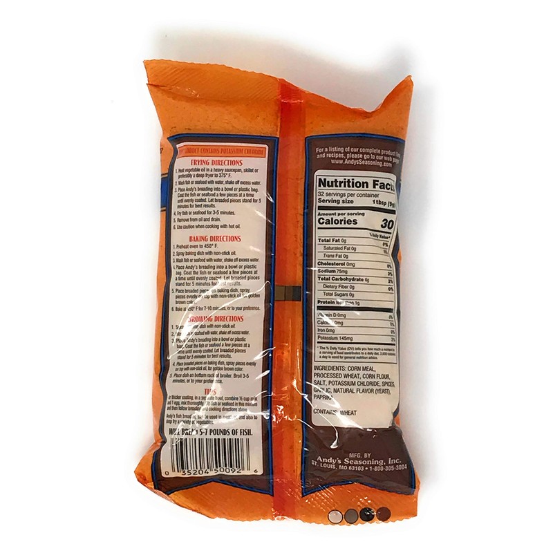 Andy’s Seasoning | Low Sodium Red Fish Breading | 10