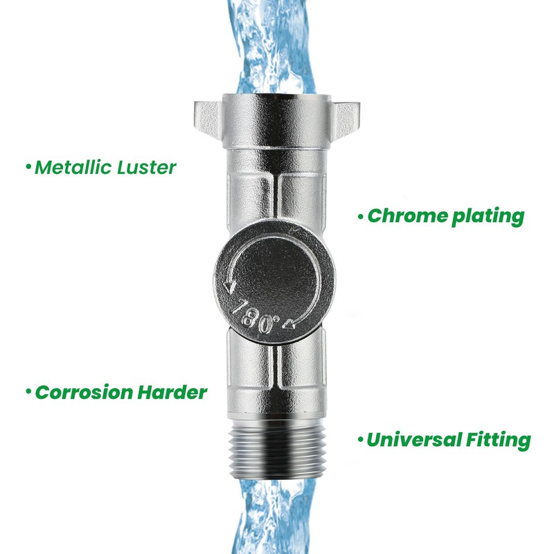 Watflow 180° & 360° Adjustable Metal Swivel Connector，Durable Brass &