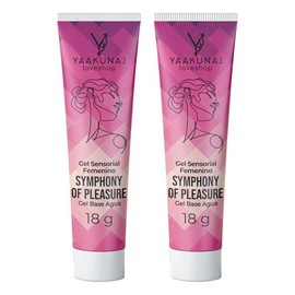 Gel de Estimulacin Sensorial Femenina  Symphony of Pleasure Yaakunaj Loveshop  Base de Agua  2 Piezas  Sabor Fresa  18g                               