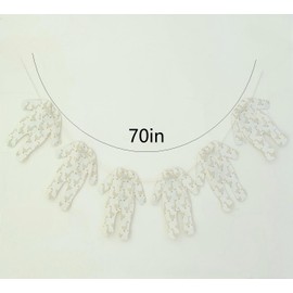 Goose Theme Banner - Little Goose Baby Shower decoration, Six Large pajamas with Ribbon bow,adjustable length, neutral color,Anniversary Birthday Party Photo Shoot Background Props (Goose Pajamas