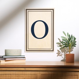 Lantern Press 12x18 Inch Premium Wood Sign, Ready to Hang Wall Decor, Monogram, Estate, Gray and Blue, O