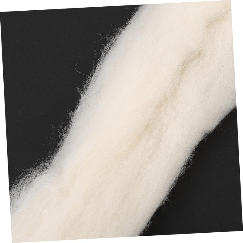OSALADI Natural Roving Wool Fiber for Needle Felting Soft DIY