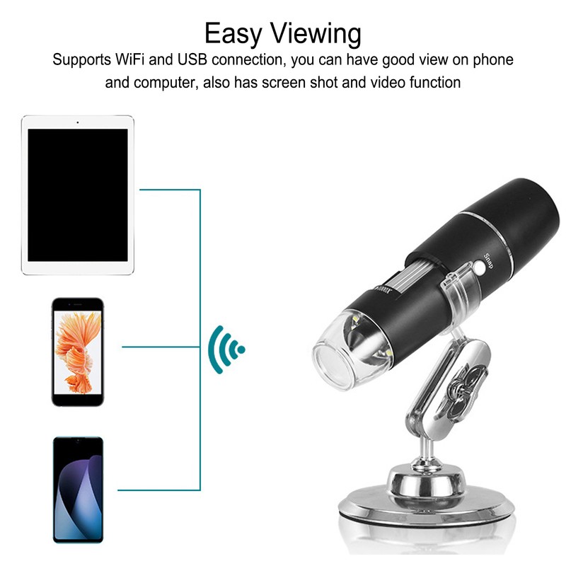 Digital Microscope 0X‑1000X Magnification Handheld WiFi Computer Compatible Portable Tool