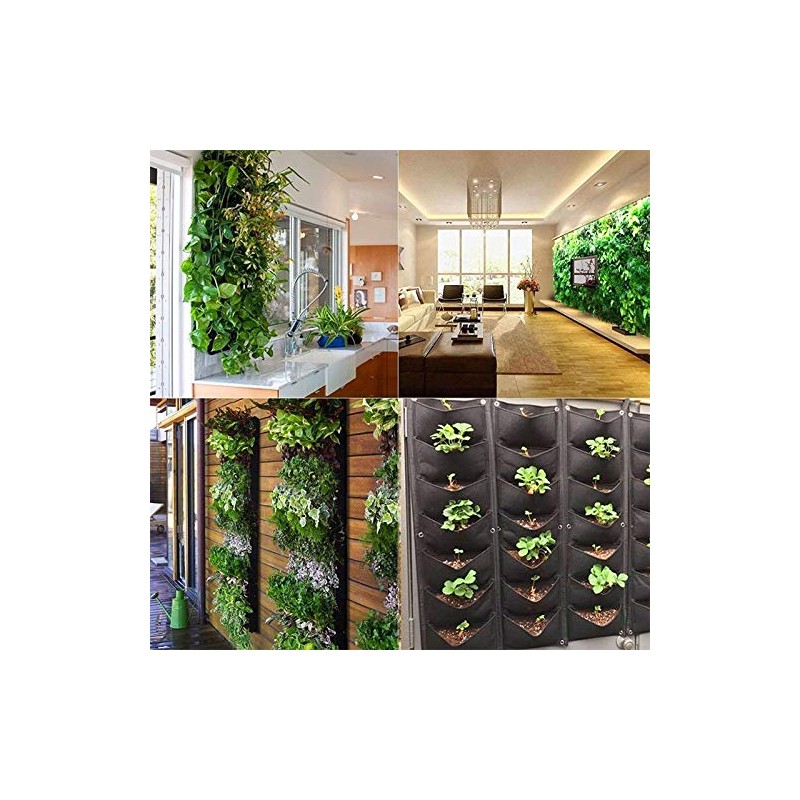 tooloflife Wall Hanging Planter Bags Plant Bag Flower Bag Black