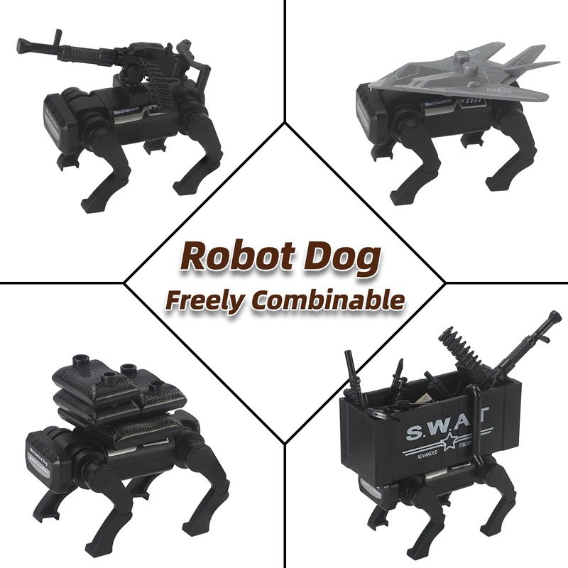 SWAT Gear Weapons Pack City Police Team with Robot Dog