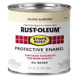 Rust-Oleum 7770730 Stops Rust Brush On Paint, Half Pint, Gloss Almond