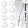 8 PCS Plastic Radiator Pipe Covers White Pipe Collars, Pipe