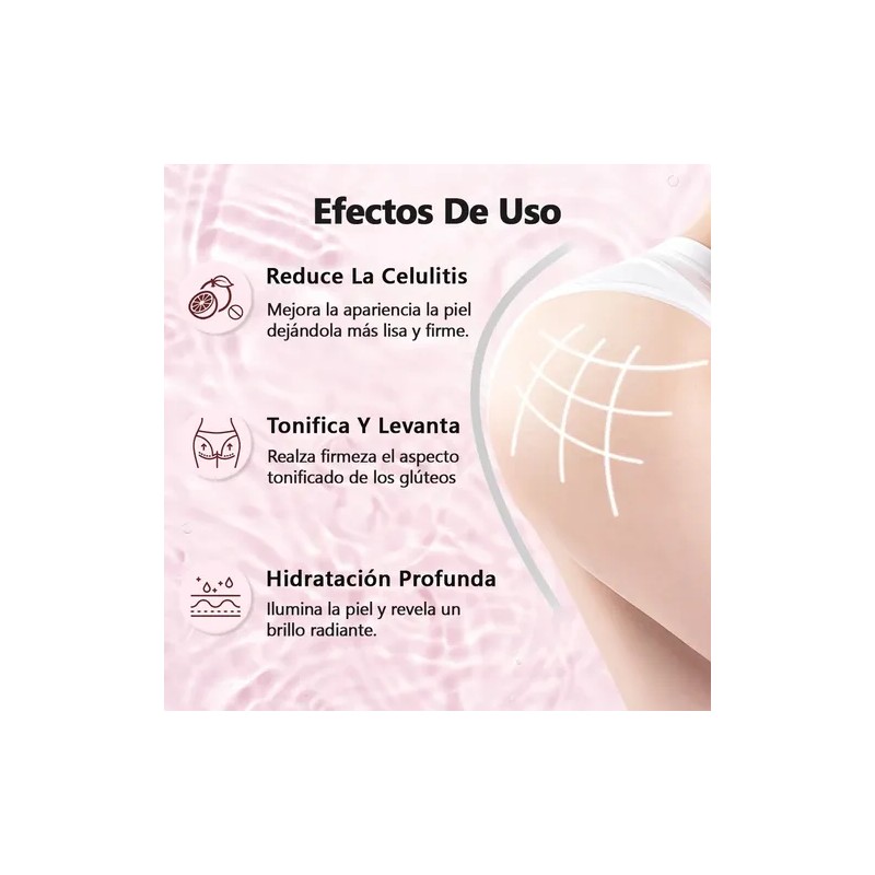 Crema Anticelulitis Firma Colágeno Para Glúteos Y Piernas