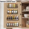Spice Rack Organizer Wall Mount, 4 Pack Black Seasoning Rack