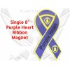 New Single US Military Purple Heart 8" Ribbon Auto Magnet