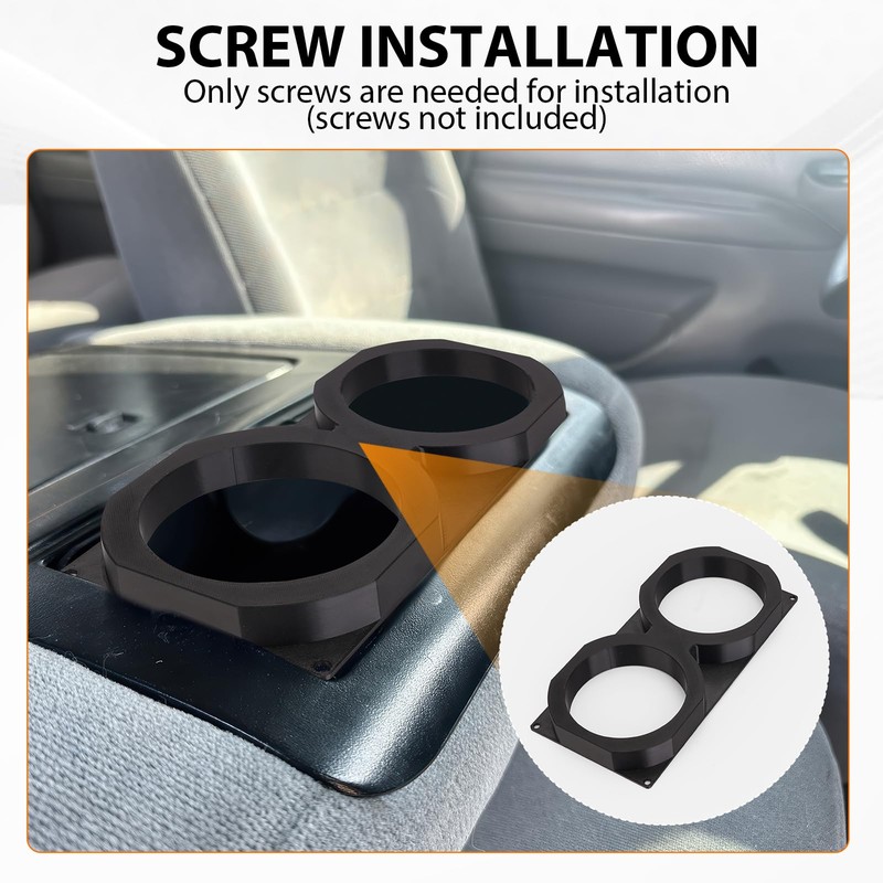 JERBOR Center Console Dual Cup Holder for OBS Ford F250