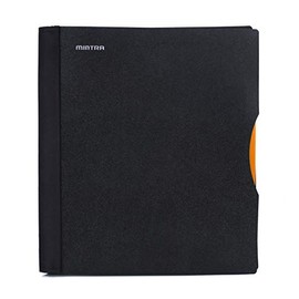 Mintra Office Durable PREMIUM Spiral Notebook, ((Black, 1 Subject, 8.5in x 11in)), Fabric Covered Coils, No Snags, Removable Adjustable Pocket Dividers, Ruler, Organization, Customizable