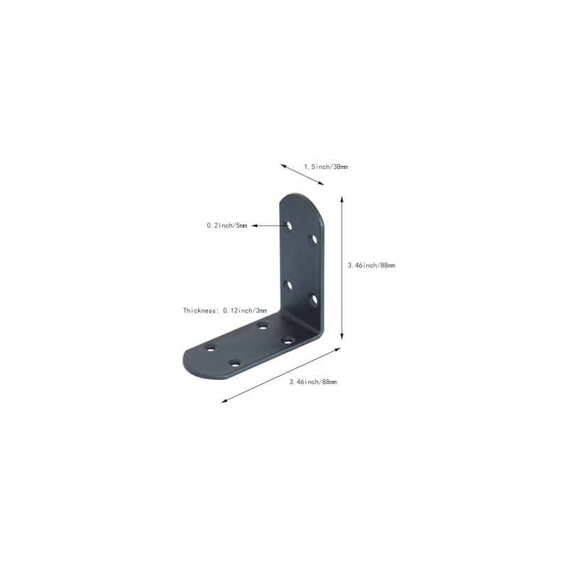 Rmdusk 8Pcs Heavy Duty Corner Braces Solid Metal 90 Degree