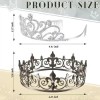 Set De 2 Coronas De Metal Cristal Rey Reina Novios