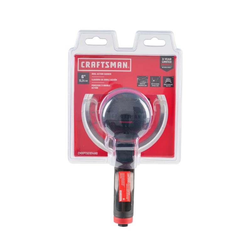 CRAFTSMAN 6-in Dual Action Sander, Swirl-Free Finish, Adjustable Speed Control,
