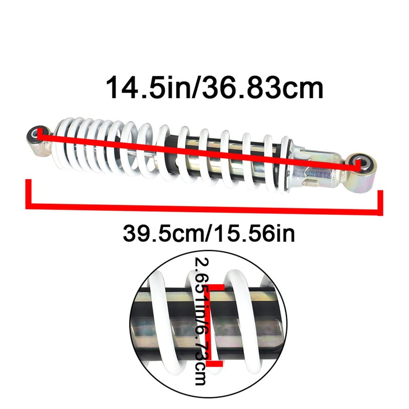 labwork 2 x Front Shocks Absorber Spring White Replacement for