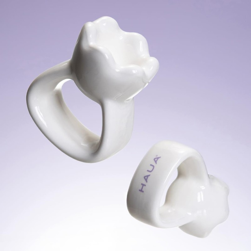 HAUA Ring Gua Sha, Korean Facial Tools, Premium Natural Ceramic,