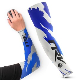 NRV Compression Gaming Esport (Edition) - Optimize your eSports Game with Camouflage Style - Designed by Professionals - Durable, Breathable and Friction Free, white / blue, M