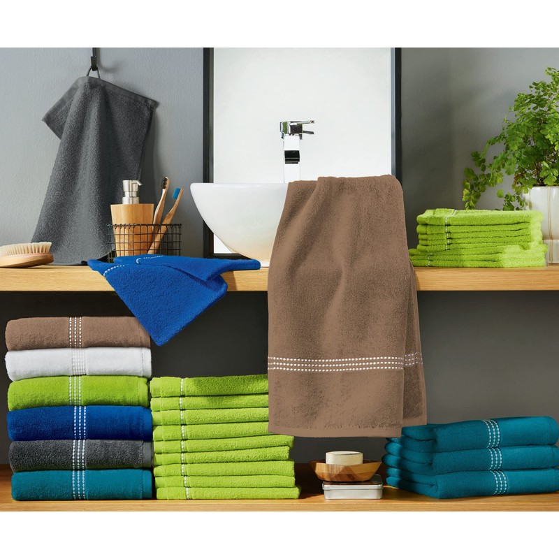 Erwin Müller Mannheim Terry Towel Pack of 6 Plain Anthracite