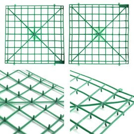 Artificial Flower Grid Panels,DIY Flowers Wall Frames,Flowers Wall Arches Backdrop,Plastic Fences Frames for Wedding Party Flower Grids,Artificial Flowers Plant Base,12Pieces,10x10 Inches