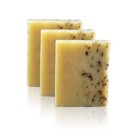 Brickell Men's Products- Barra exfoliante de jabón de menta para hombres de Brickell (paquete de 3), barra exfoliante natural y orgánica hecha a mano