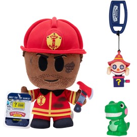 DevSeries Livetopia Collector Bundle - Three Exclusive Virtual Item Codes with Firefighter Plush, Playground T-Rex Squooshems, and Jack Hanger