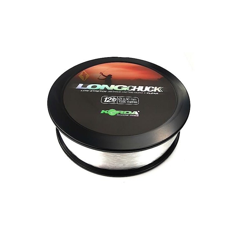 Korda LongChuck Low Stretch Distance Casting Mono Clear 1000m Spools:
