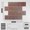 W&S 10-Sheet Red Brown Peel and Stick Backsplash Subway Tiles