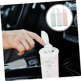 FRCOLOR 3pcs Car Tissues Cylinder Travel Facial Tissues for Car Cup Holder Versatile Use Home Office Safe Skin Friendly Easy to Replace Convenient