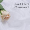 HUTO 2 Panels Small White Sheer Curtains 45 inches Long