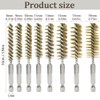 8 Pieces Bore Brush 1/4 Inch Hex Shank Brush Different
