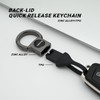 DIGOYE Back-Lid Quick Release Car Key chain, Metal Key Fob