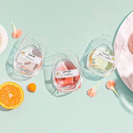 GLASSTATS Mother's Day Dissolvable Drink Markers - Wine Glass Charms - Perfect for Mother's Day Parties - 12+ Dissolvable Drink Markers