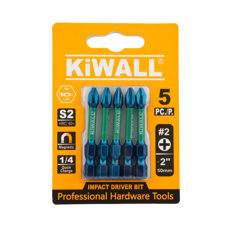 KiWALL Phillips Bit Magnetic Anti-Slip For Impact Screwdriver Drill Sets
