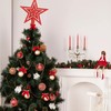 VEYLIN Christmas Tree Topper,20CM Gold Glittered Star Christmas Tree Topper